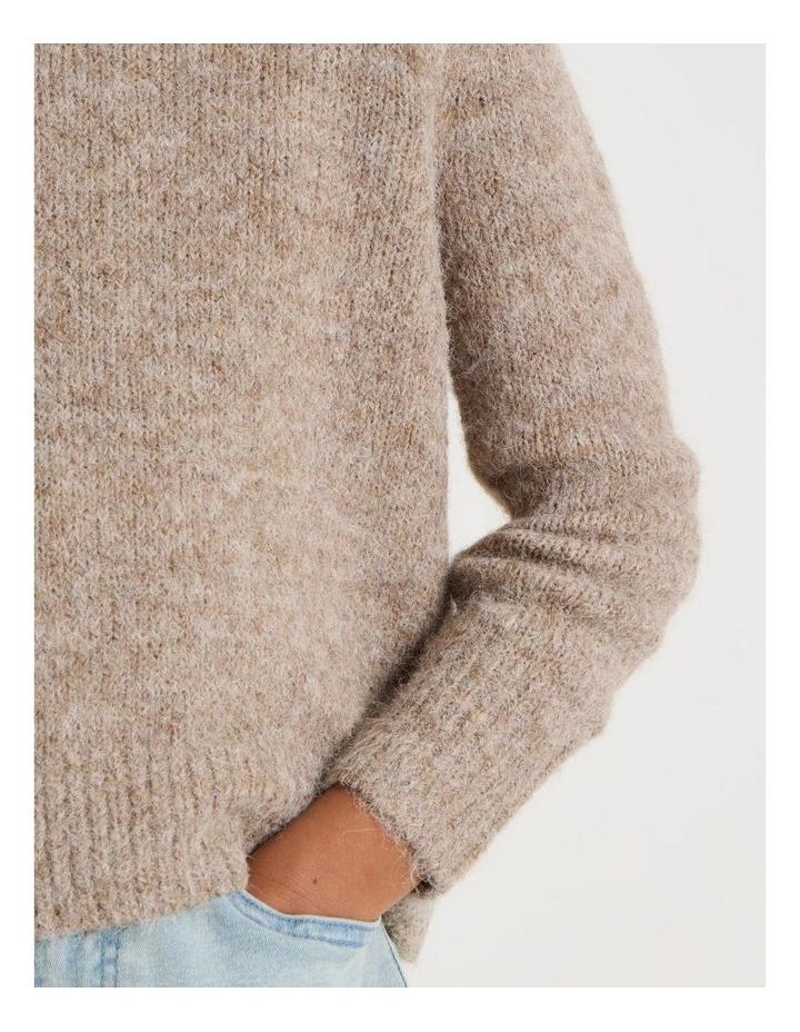 The Edit Oversized Knitted Jumper in Brown image 4