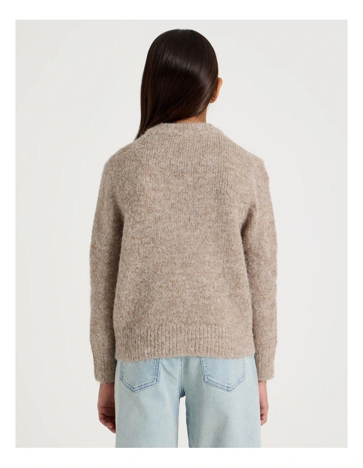 The Edit Oversized Knitted Jumper in Brown image 5