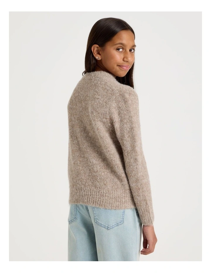 The Edit Oversized Knitted Jumper in Brown image 6