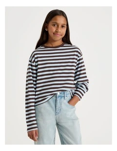 Oversized Stripe Tee in Multi