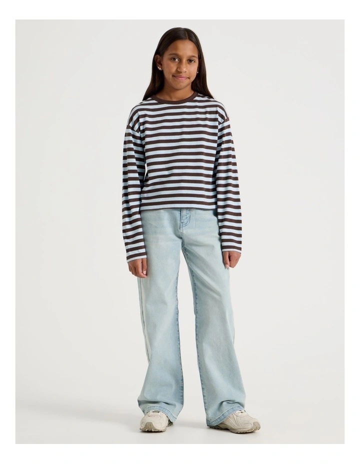 Oversized Stripe Tee in Multi image 2