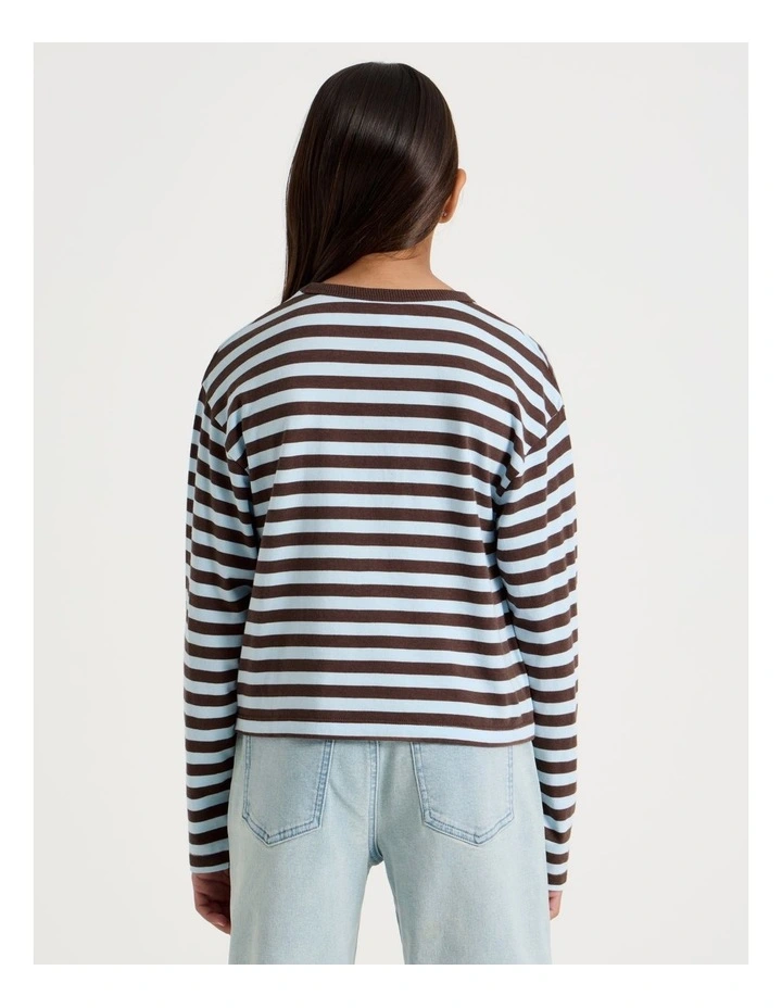 Oversized Stripe Tee in Multi image 5