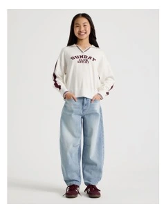 Sunday Club Knitted Polo Jumper in White