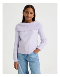Cable Knit Jumper in Lavender