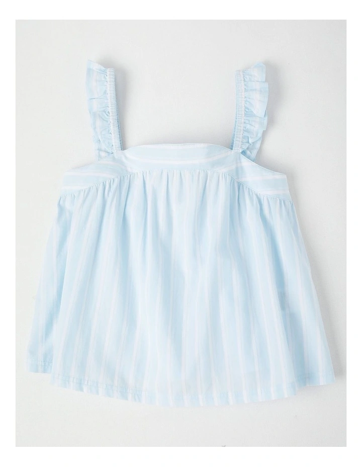 Halter Neck Top with Stripes in Blue image 1