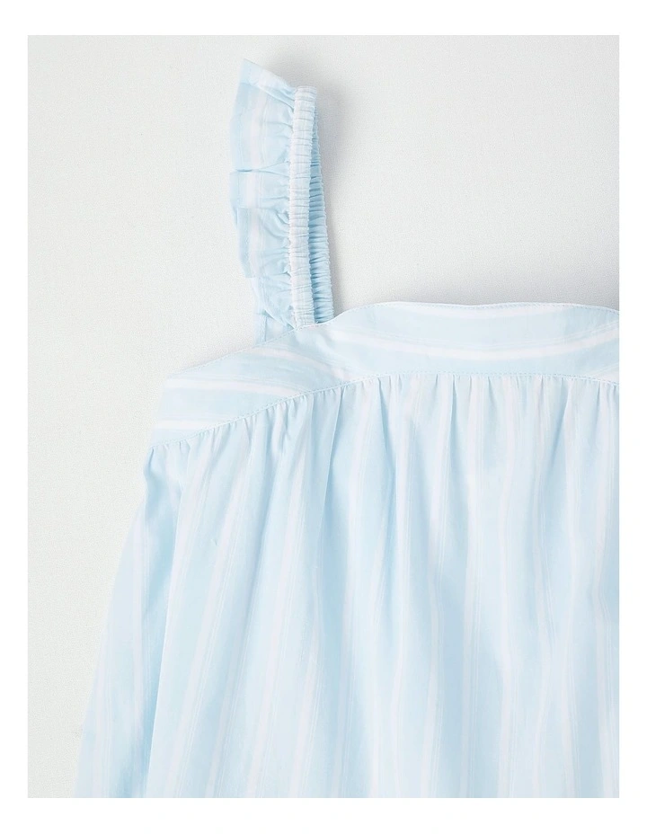 Halter Neck Top with Stripes in Blue image 2