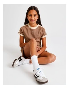 Essentials Rib Baby Tee in Brown