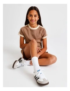 Essentials Rib Baby Tee in Brown