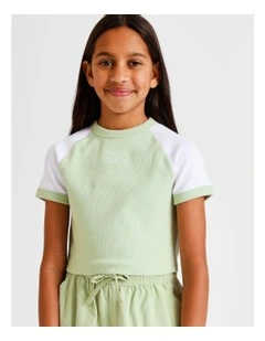 Essentials Rib Baby Tee in Sage