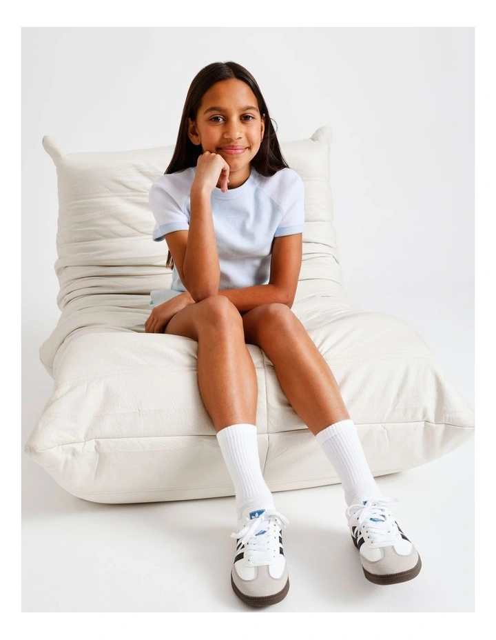 Essentials Rib Baby Tee in Light Blue image 3