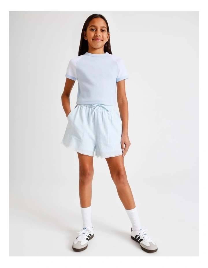 Essentials Rib Baby Tee in Light Blue image 6