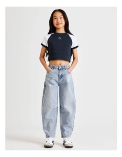 Chloe Barrel Jean in Light Denim