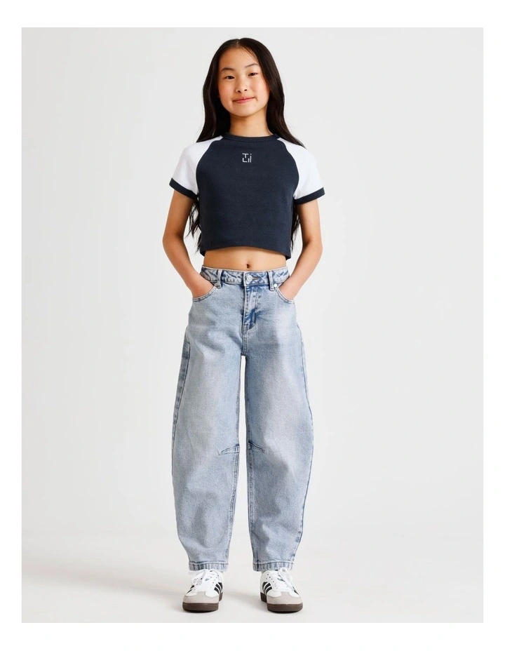 Chloe Barrel Jean in Light Denim image 1