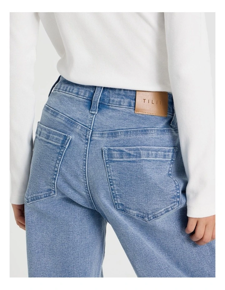 The Edit Mid Rise Baggy Jean in Mid Denim image 5