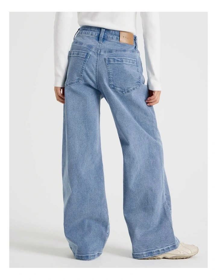 The Edit Mid Rise Baggy Jean in Mid Denim image 6