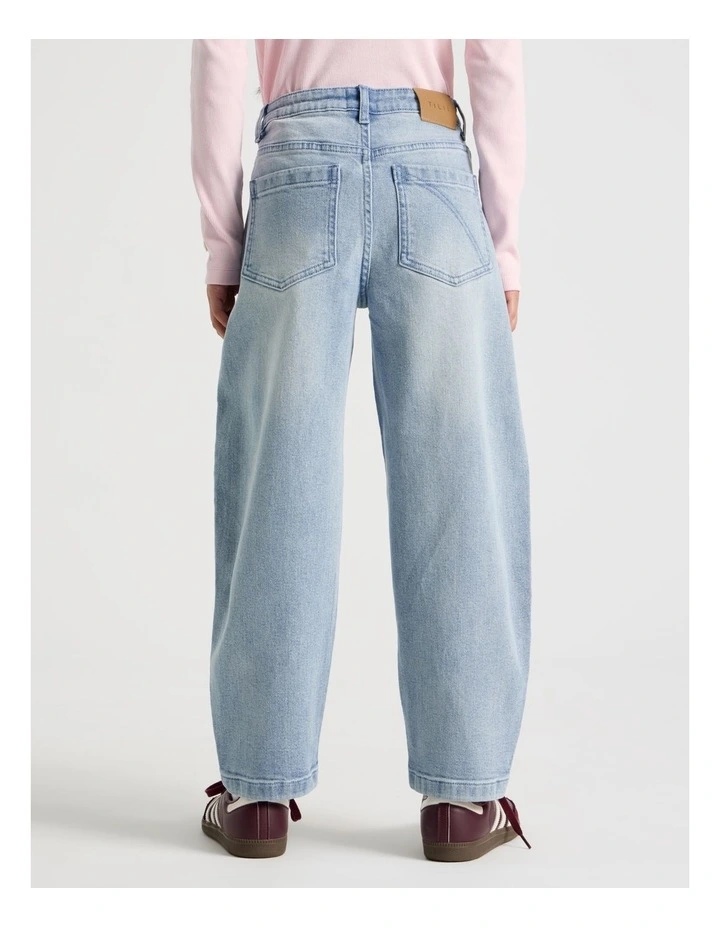 Mid Rise Barrel Jean in Mid Denim image 6