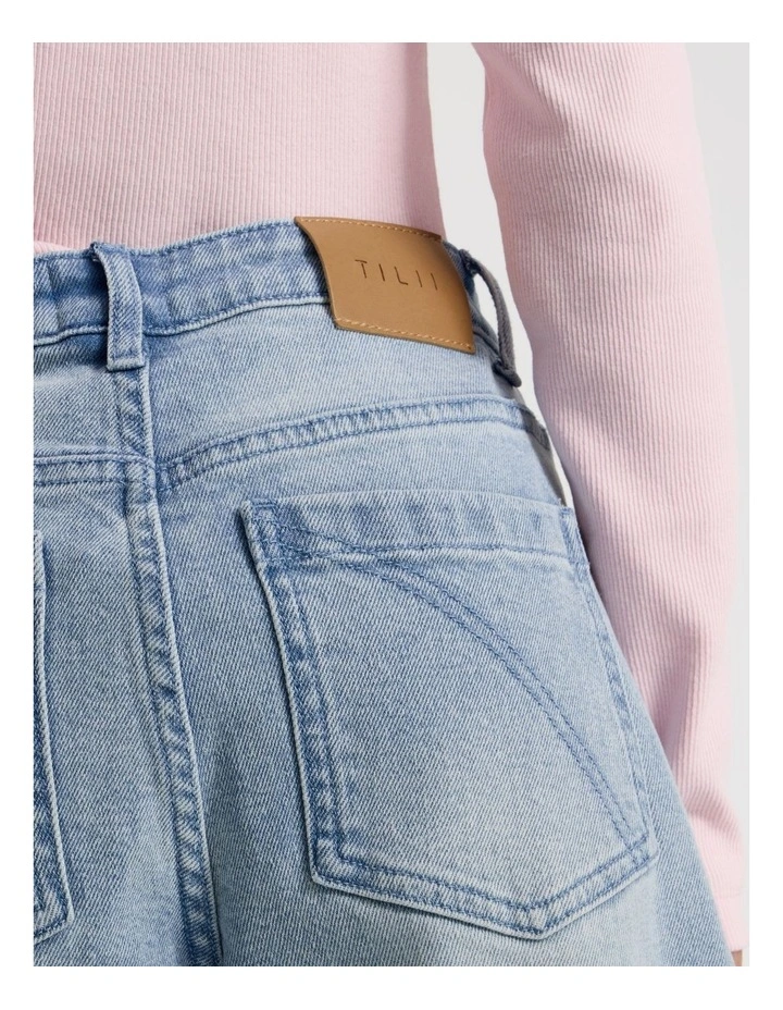 Mid Rise Barrel Jean in Mid Denim image 7