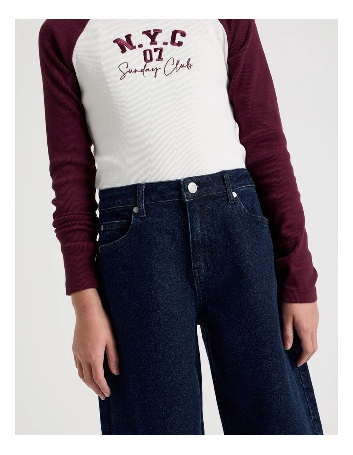 Mid Rise Barrel Jean in Indigo Denim image 4