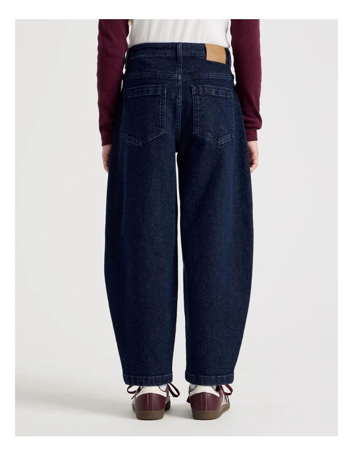 Mid Rise Barrel Jean in Indigo Denim image 5