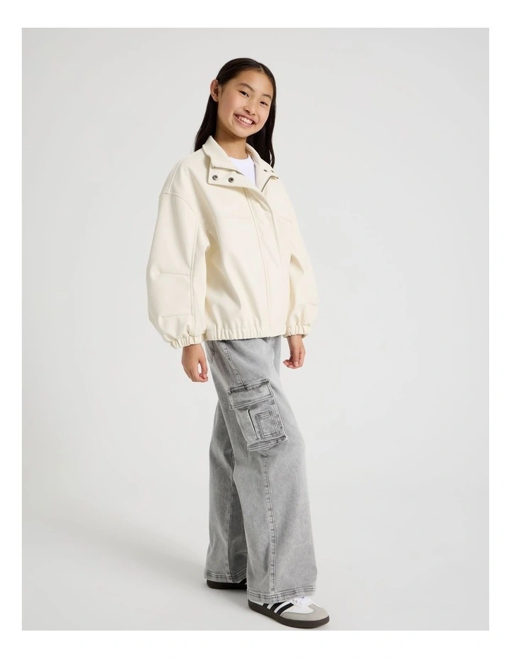 Mid Rise Baggy Cargo Jean in Grey image 5