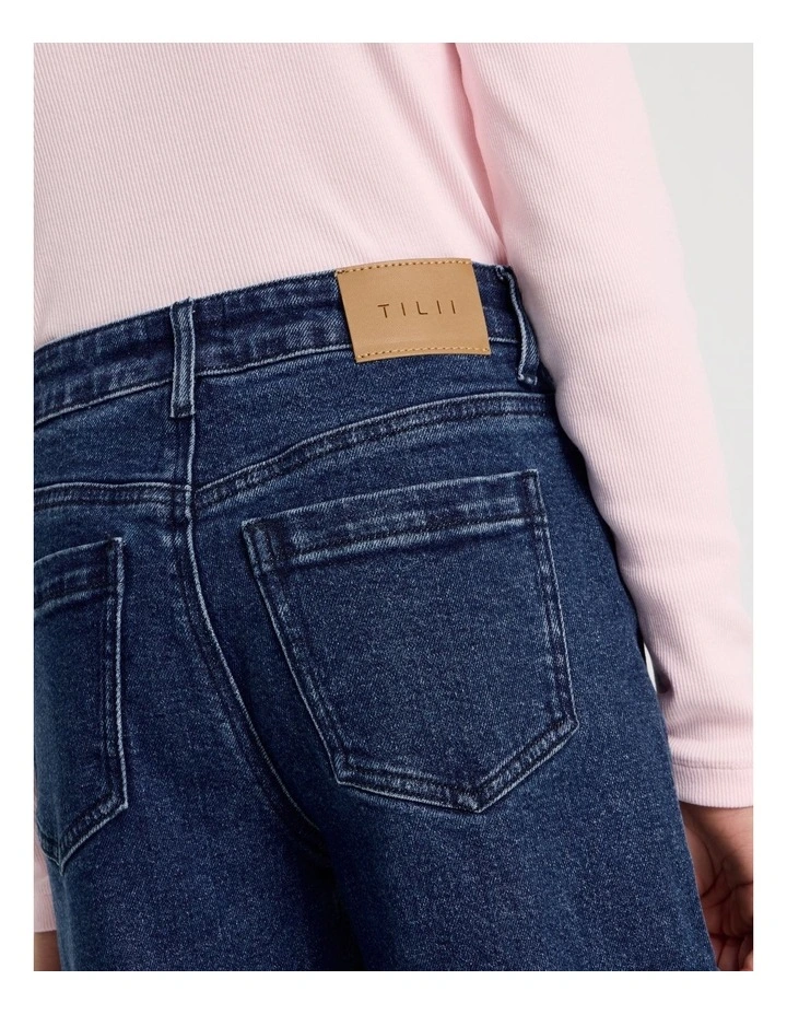 Mid Rise Baggy Cargo Jean in Dark Denim image 6