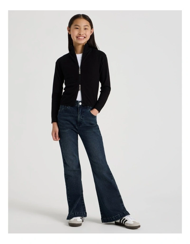 High Rise Flare Jeans in Vintage Denim image 1