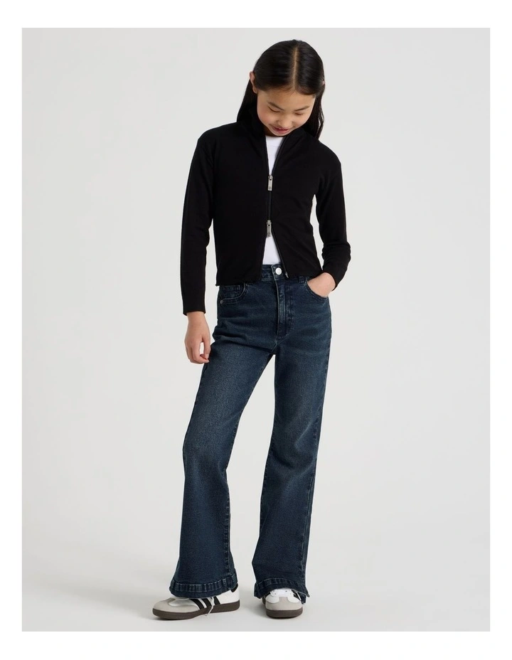 High Rise Flare Jeans in Vintage Denim image 3