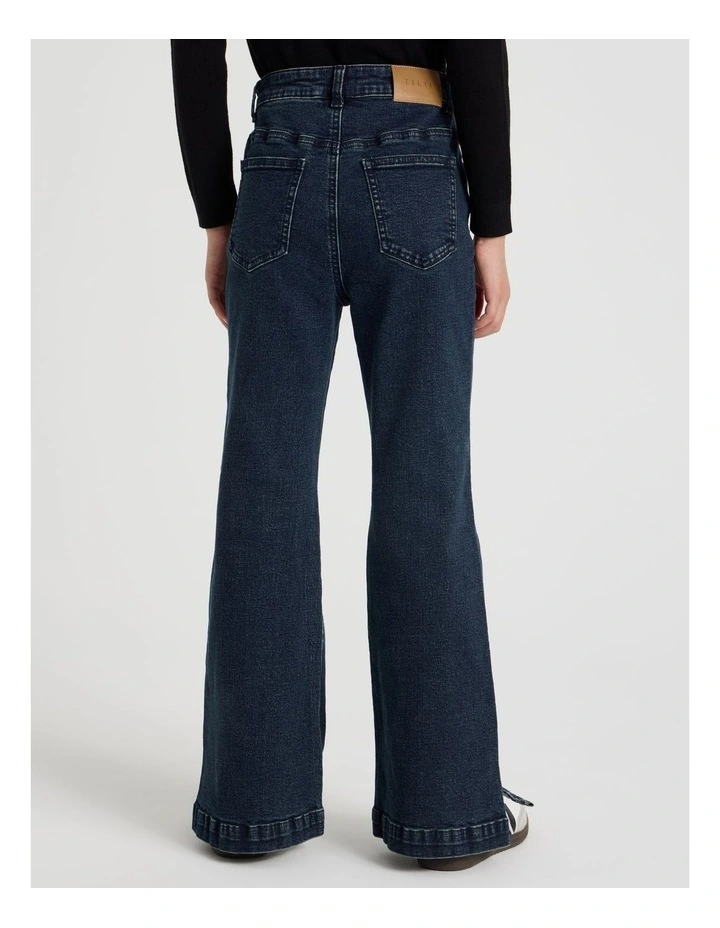 High Rise Flare Jeans in Vintage Denim image 4