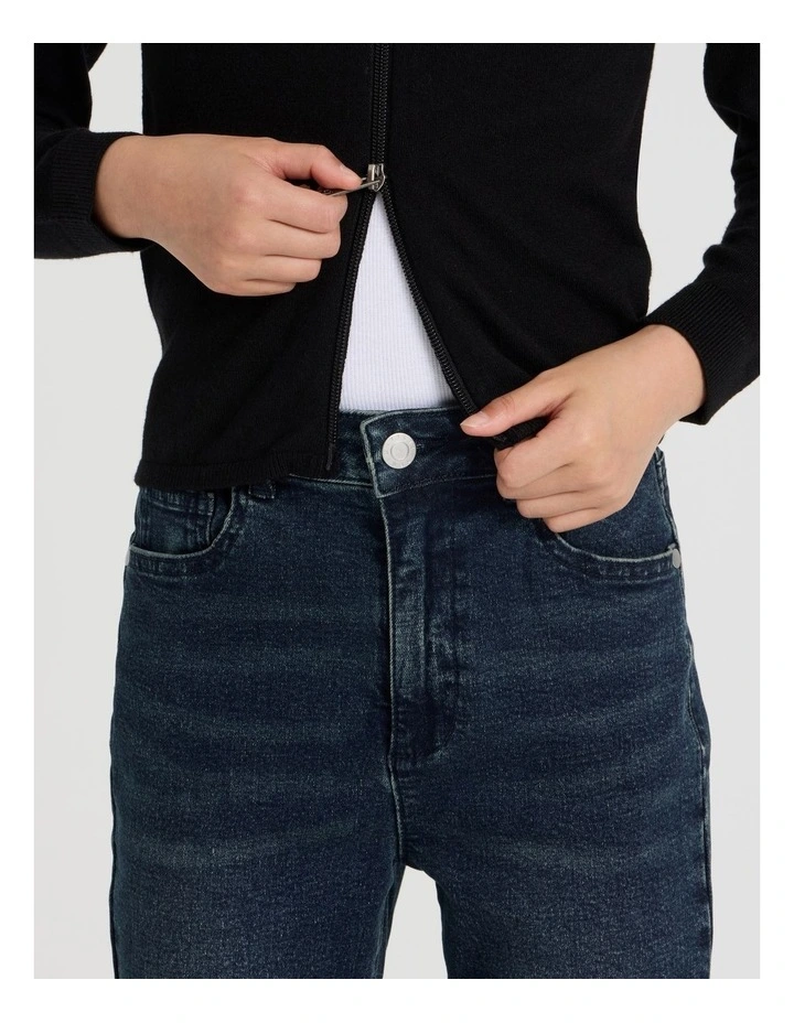 High Rise Flare Jeans in Vintage Denim image 5