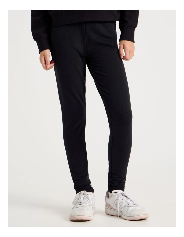 Fleece Lined Legging in Black image 2