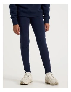 Fleece Lined Legging in Navy