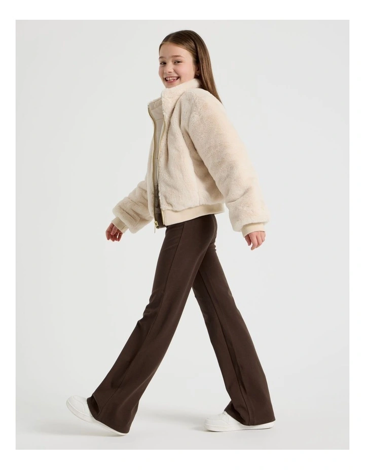 Jersey Flare Legging in Brown image 1