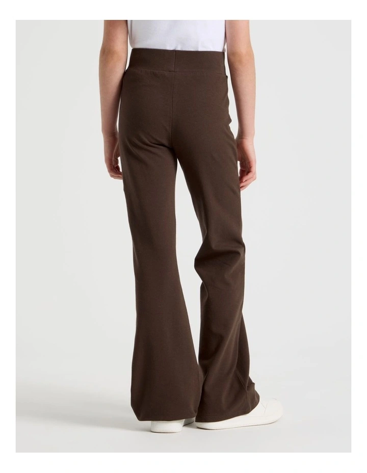 Jersey Flare Legging in Brown image 5