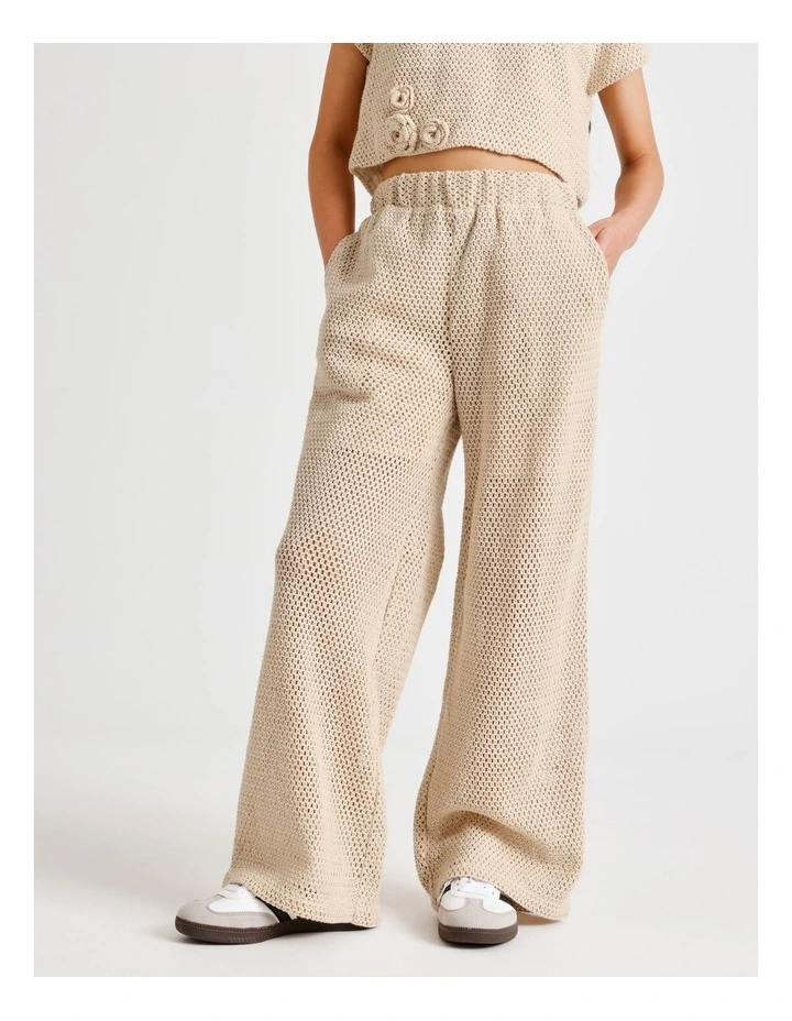 Crochet Pant in Natural image 2
