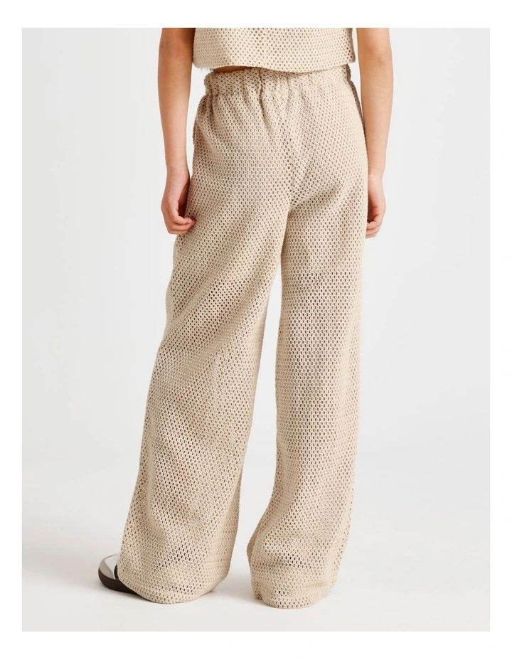 Crochet Pant in Natural image 4