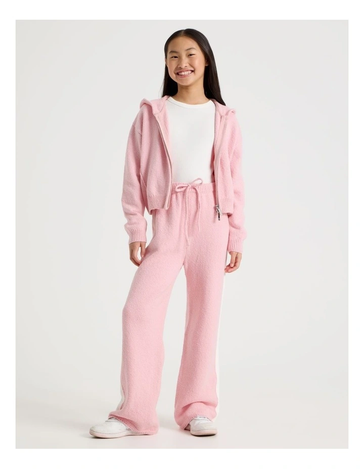 Knitted Wide Leg Pant in Pink image 3