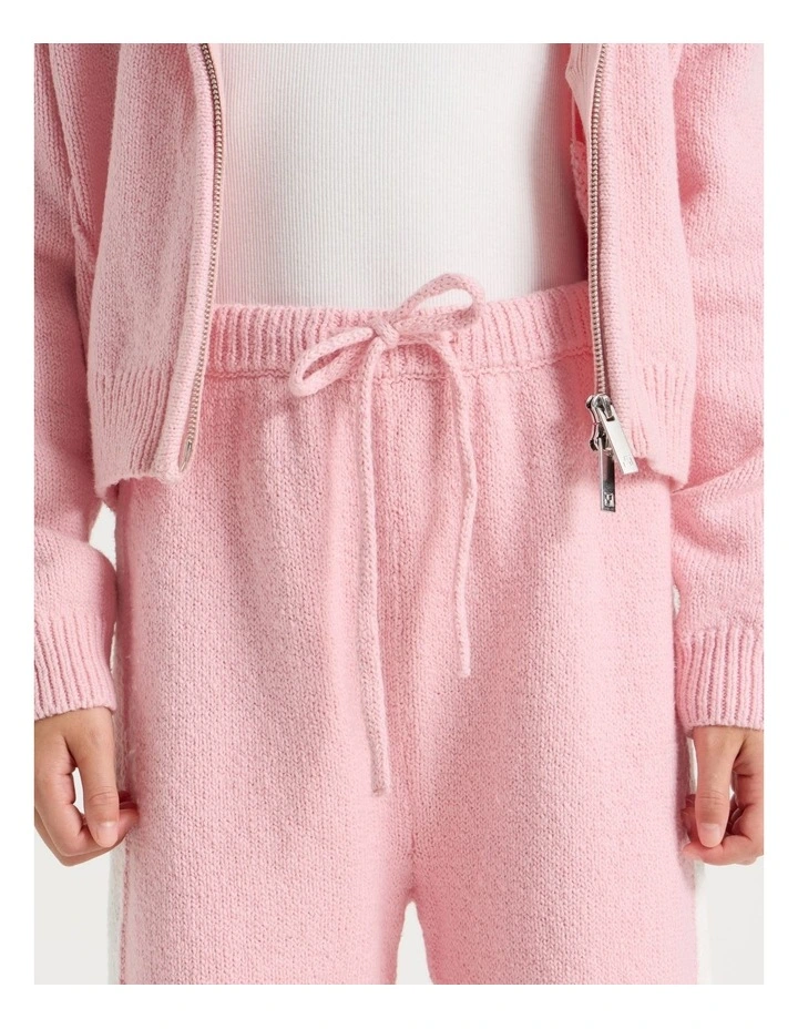 Knitted Wide Leg Pant in Pink image 4