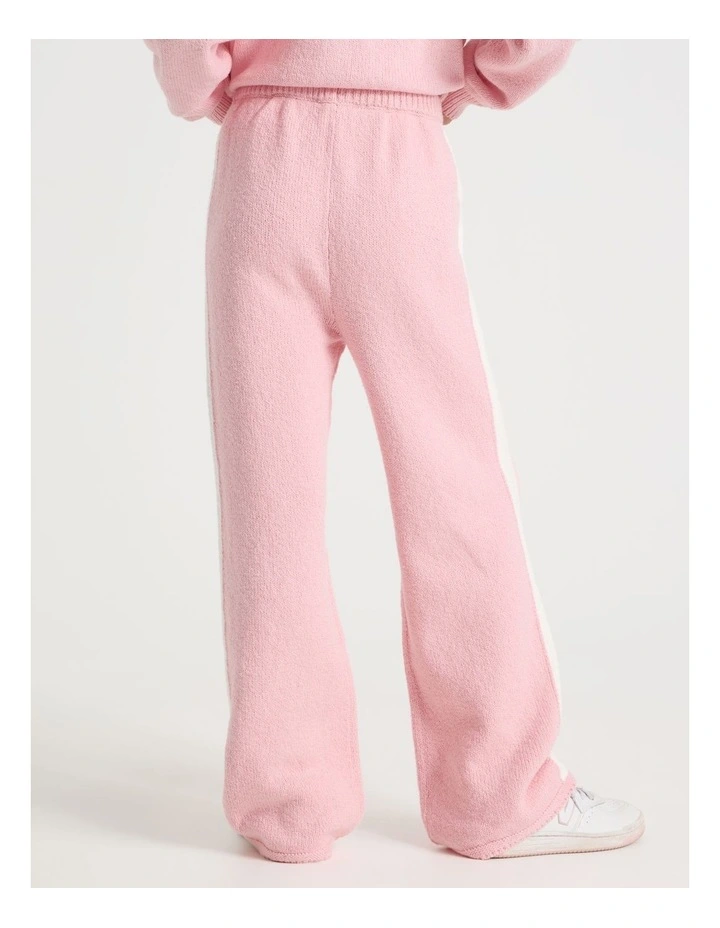 Knitted Wide Leg Pant in Pink image 5