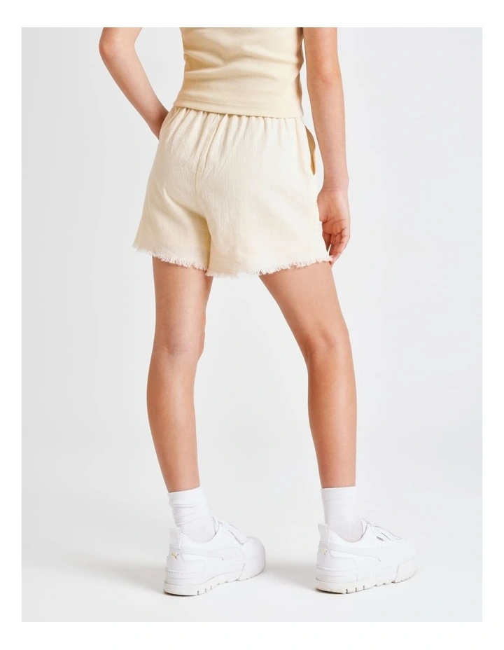 Essentials Linen Short in Ecru image 6