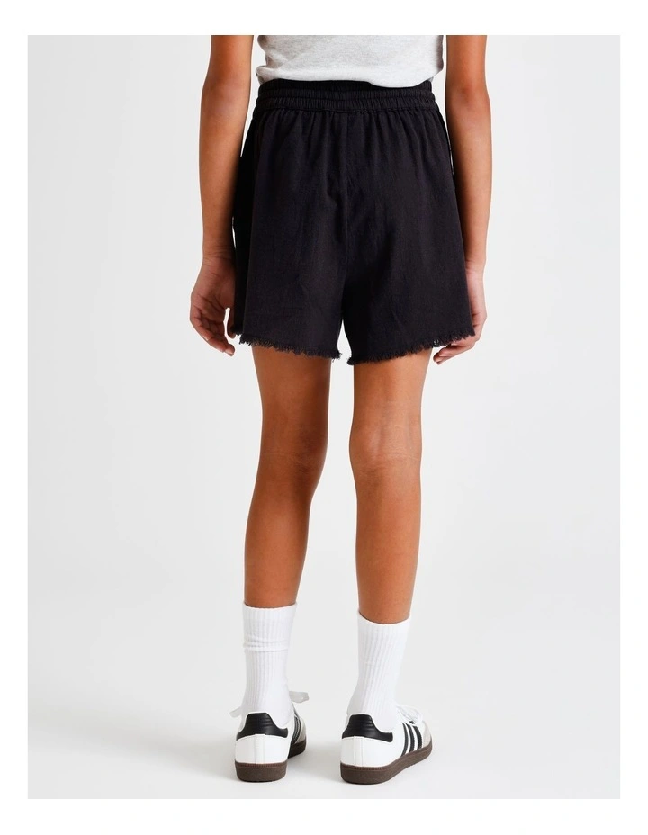 Essentials Linen Short in Black image 4