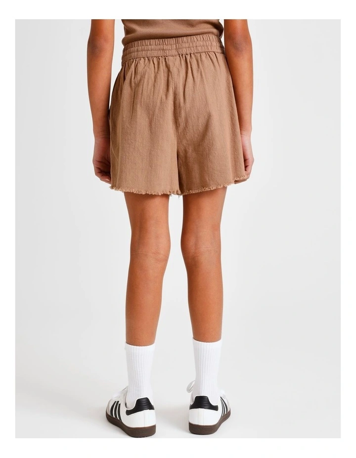 Essentials Linen Short in Brown image 5