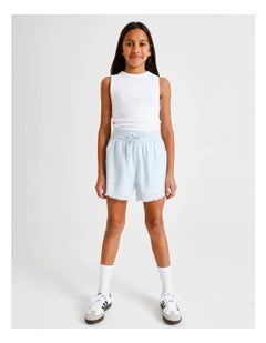 Essentials Linen Short in Light Blue