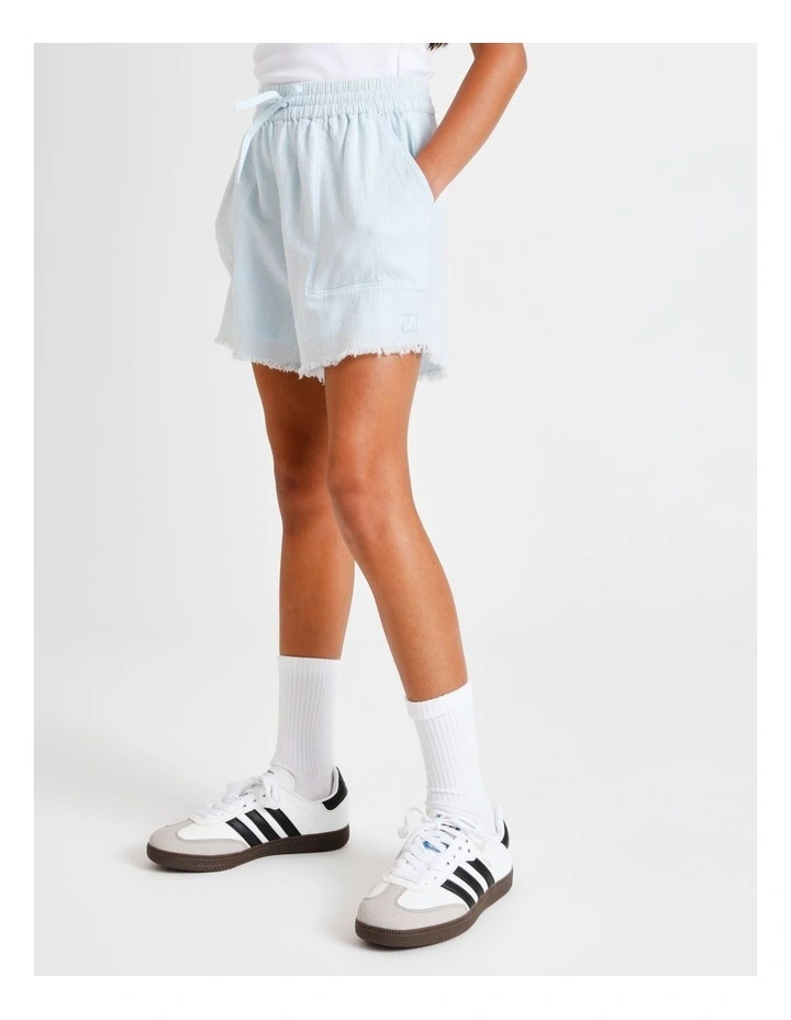 Essentials Linen Short in Light Blue image 5