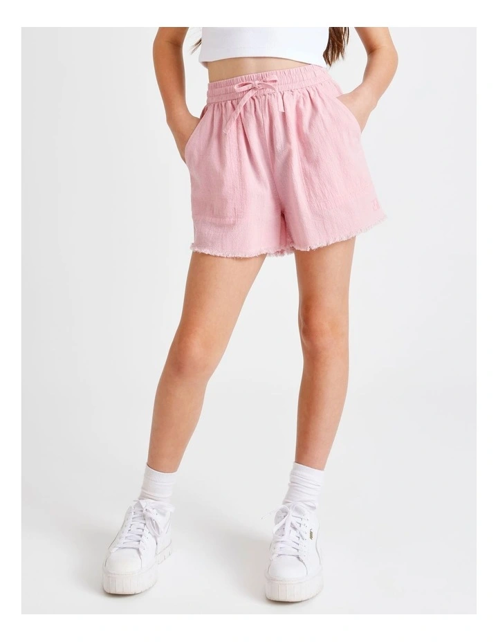 Essentials Linen Short in Dusty Pink image 2
