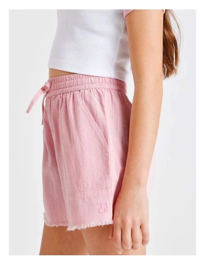 Essentials Linen Short in Dusty Pink image 3