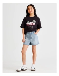 Olivia Denim Short in Light Wash
