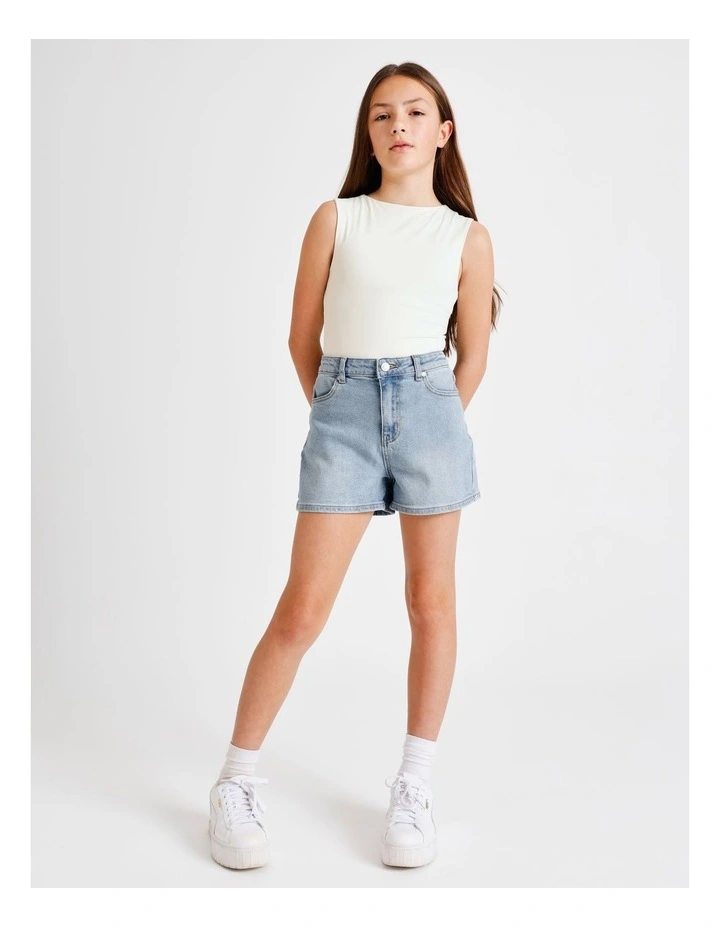 Olivia Denim Short in Light Wash image 1