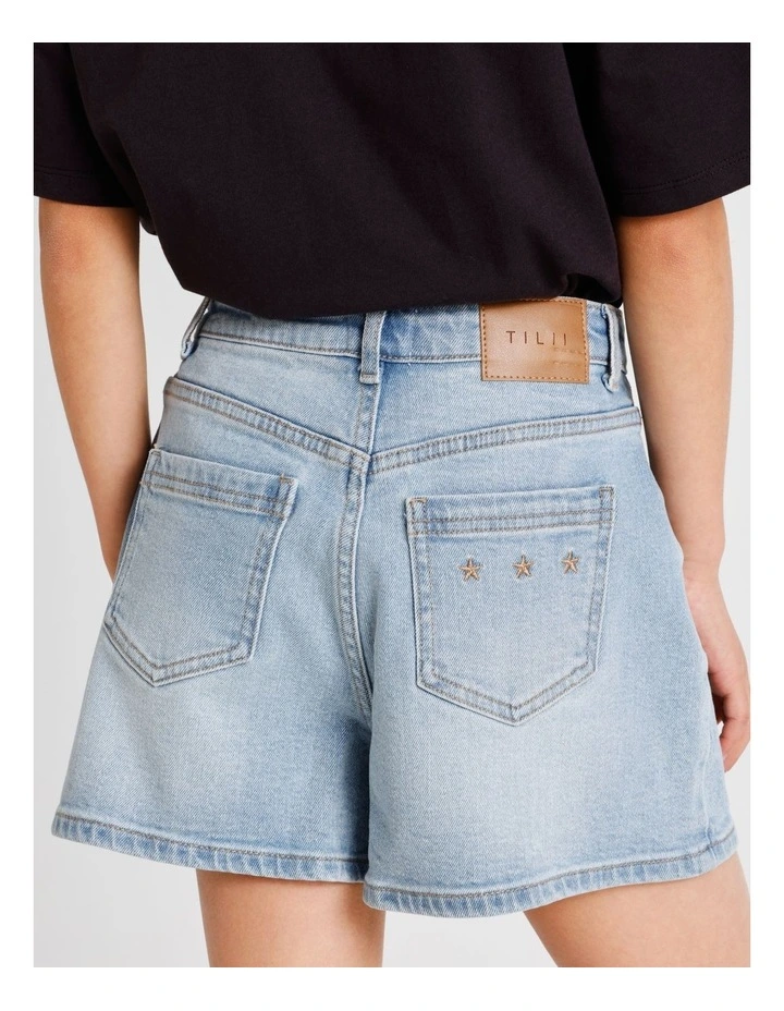 Olivia Denim Short in Light Wash image 6