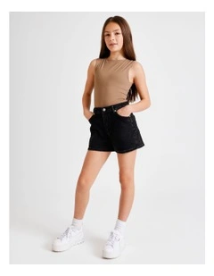 Olivia Denim Short in Black