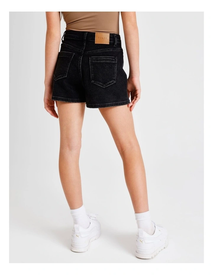 Olivia Denim Short in Black image 5